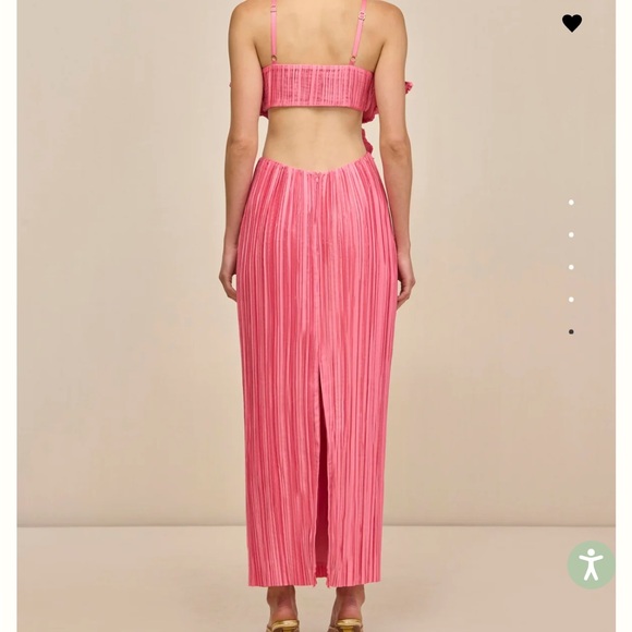 Cult Gaia Hestra Pink Maxi Dress with Floral Accent - Picture 5 of 6